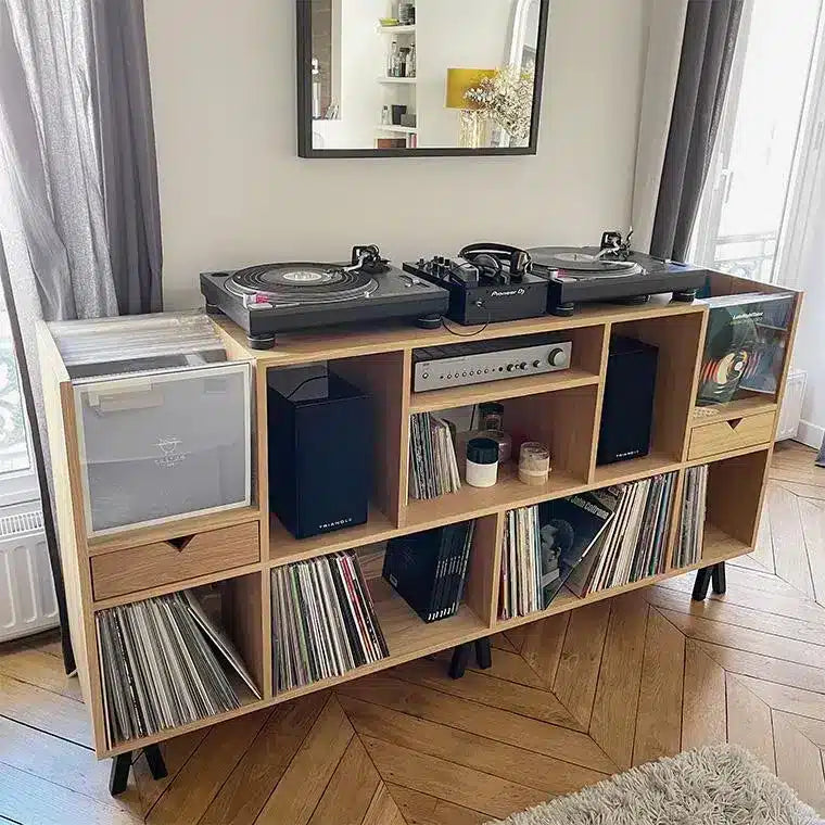 Meuble Vinyle et Hifi Bois