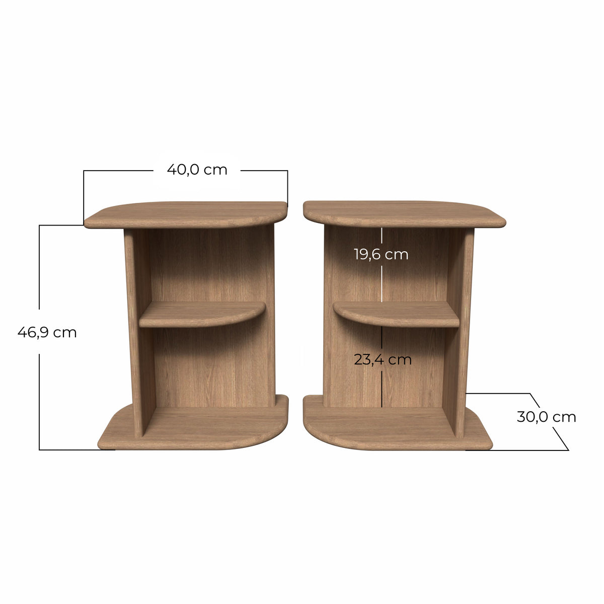 dimension des tables de chevets style mid century kopo creation