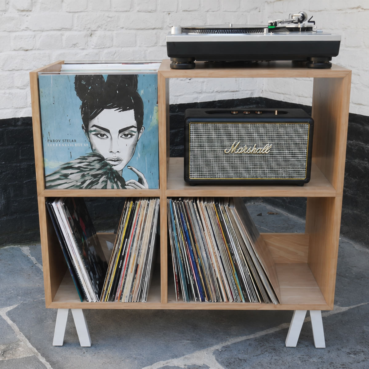 Le Collectionneur – Meuble tourne disque – Blanc