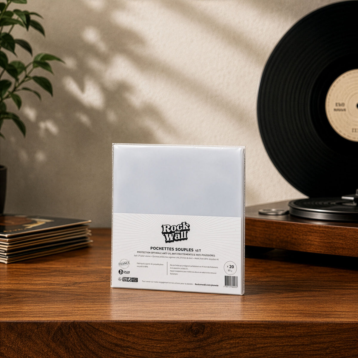 pochette extérieur plastique pour vinyle 45 tours