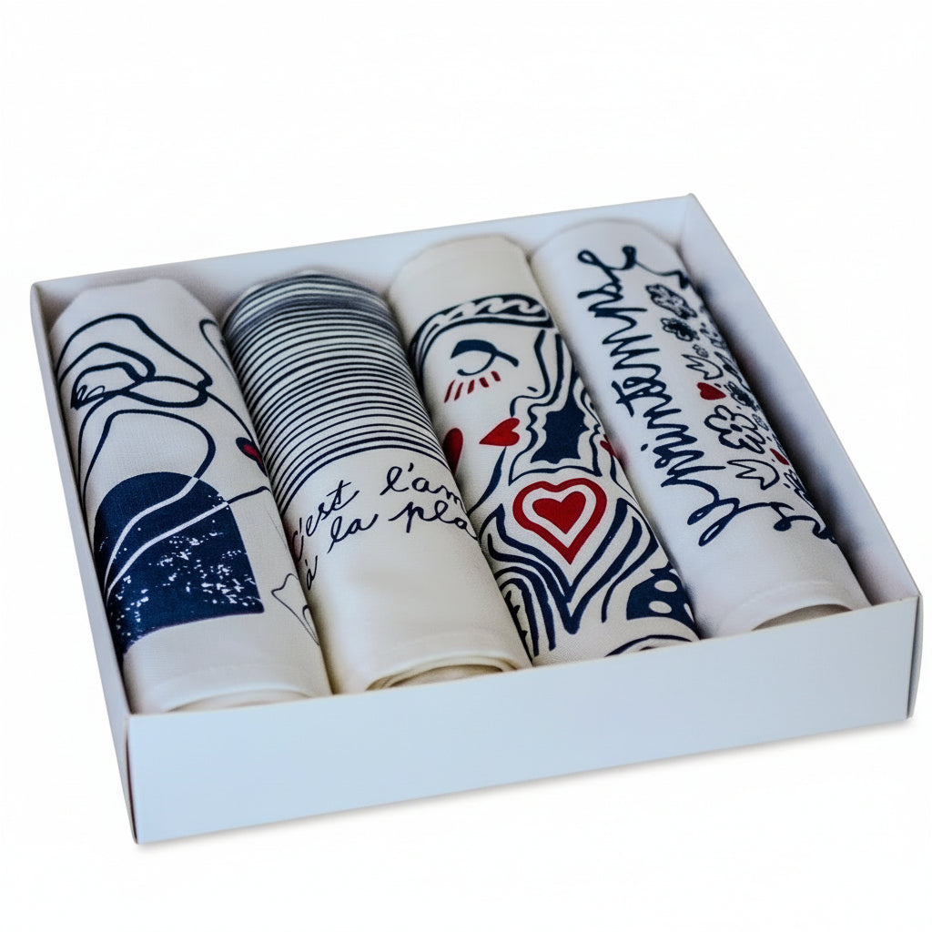 Coffret 4 serviettes "La Collab avec Jana"