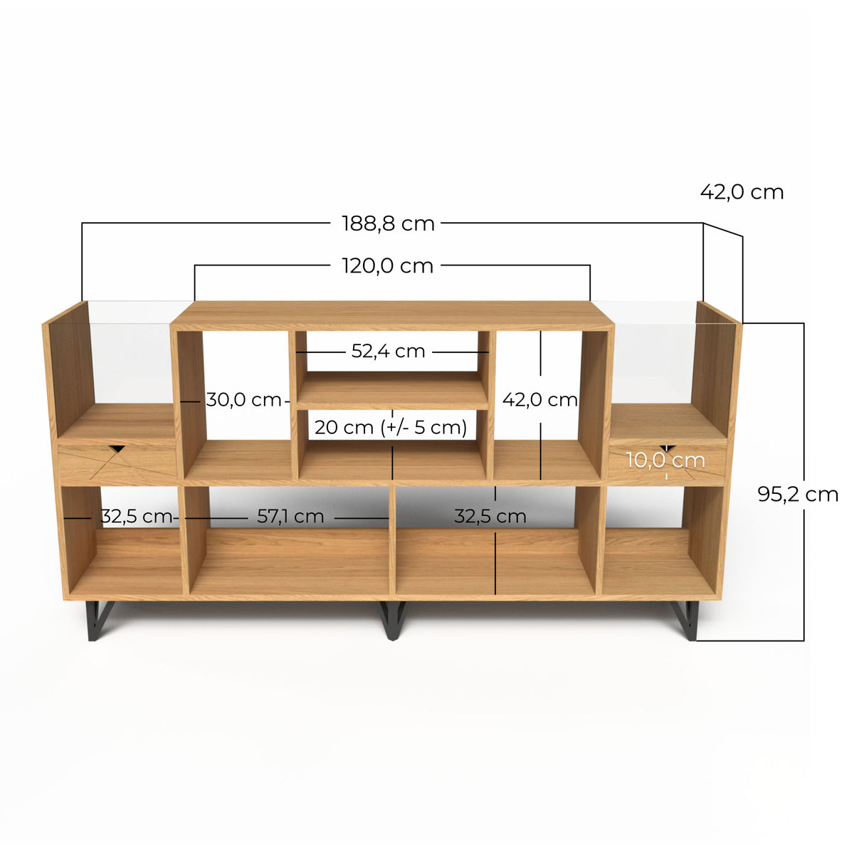 Photo de dimensions du meuble l'expert de chez kopocréation