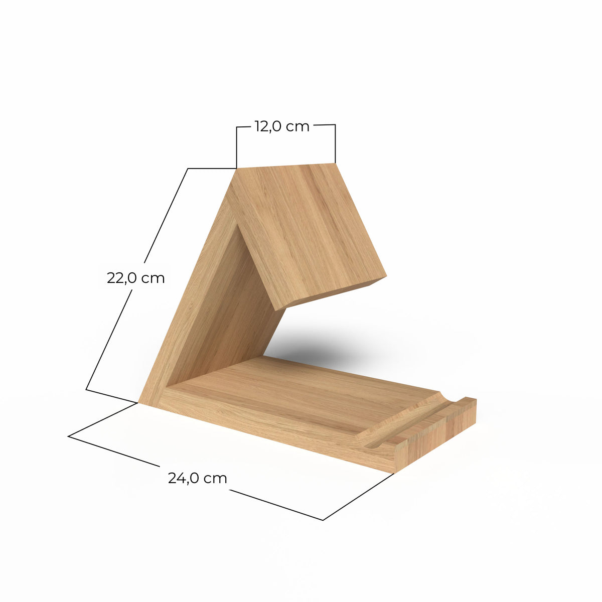 dimensions support pour livre en bois massif