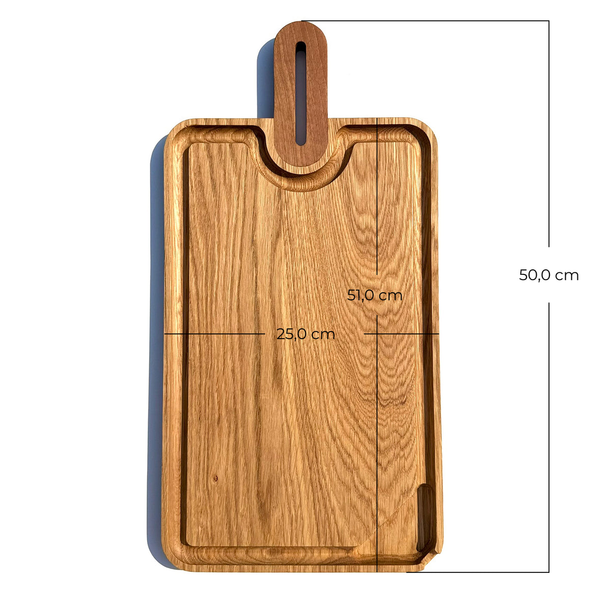Planche à découper la viande en bois avec rigole – design inspiré des années 50, made in France