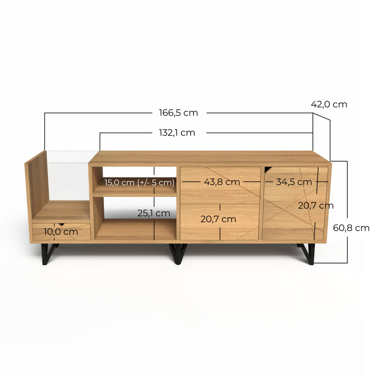 Meuble TV / Vinyle Bois – 160 Cm