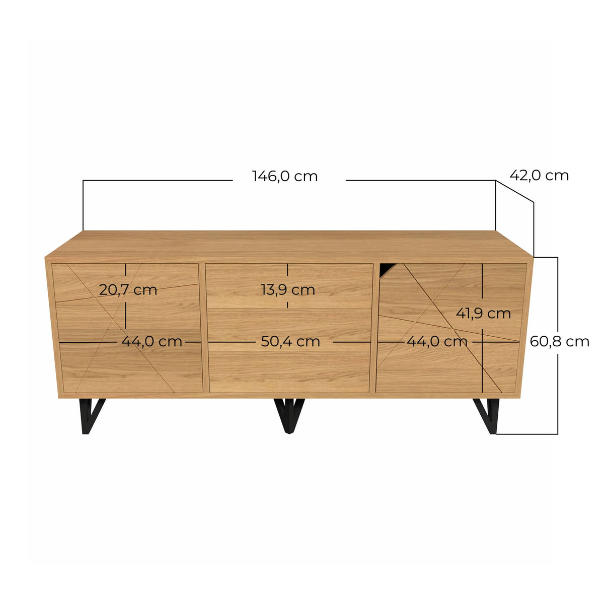 dimensions standard meuble TV bas