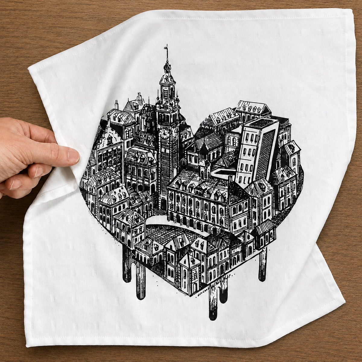 La serviette "Coeur de Lille" - Collab avec Vincent Lelievre