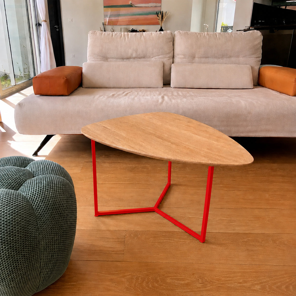 La Table basse Galet – Rouge pur RAL3028