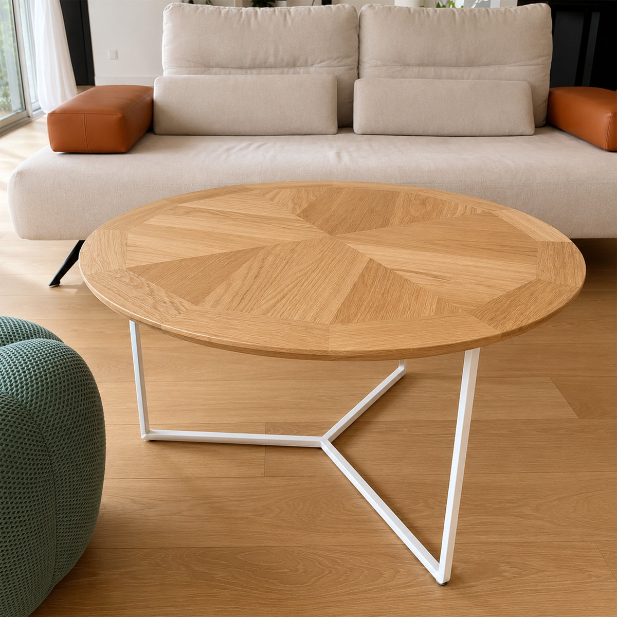 La Table Basse Ronde Aile d’Avion – Blancs RAL9010