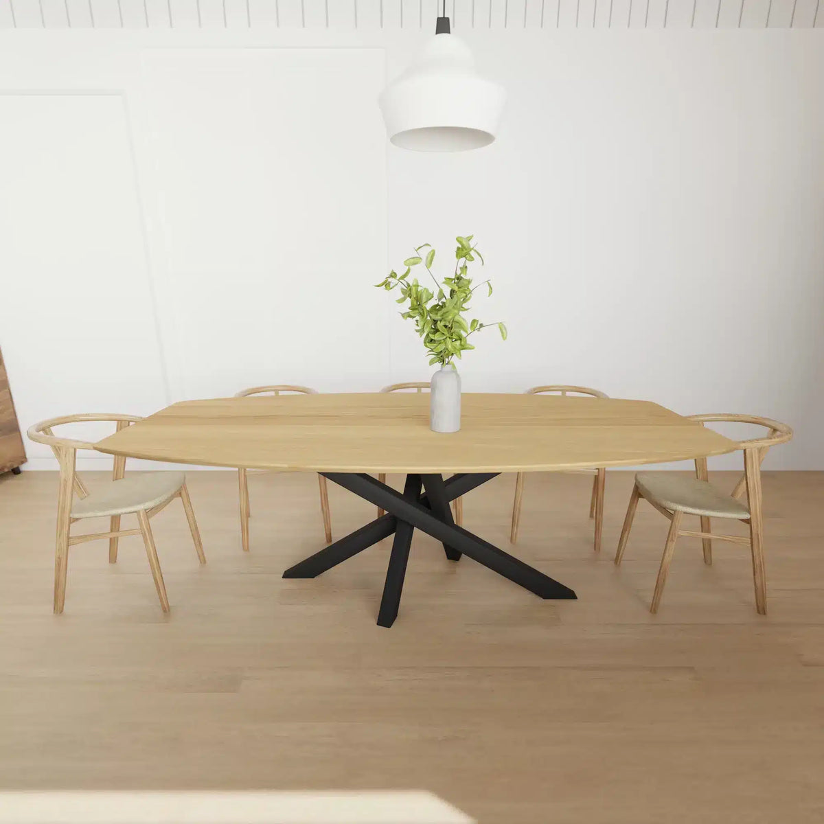 Table Ellipse en Bois – Jusqu’à 12 convives