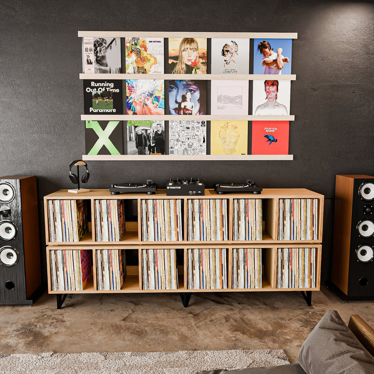 meuble vinyle pro vue de face