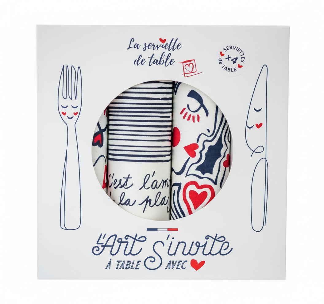 Coffret 4 serviettes "La Collab avec Jana"