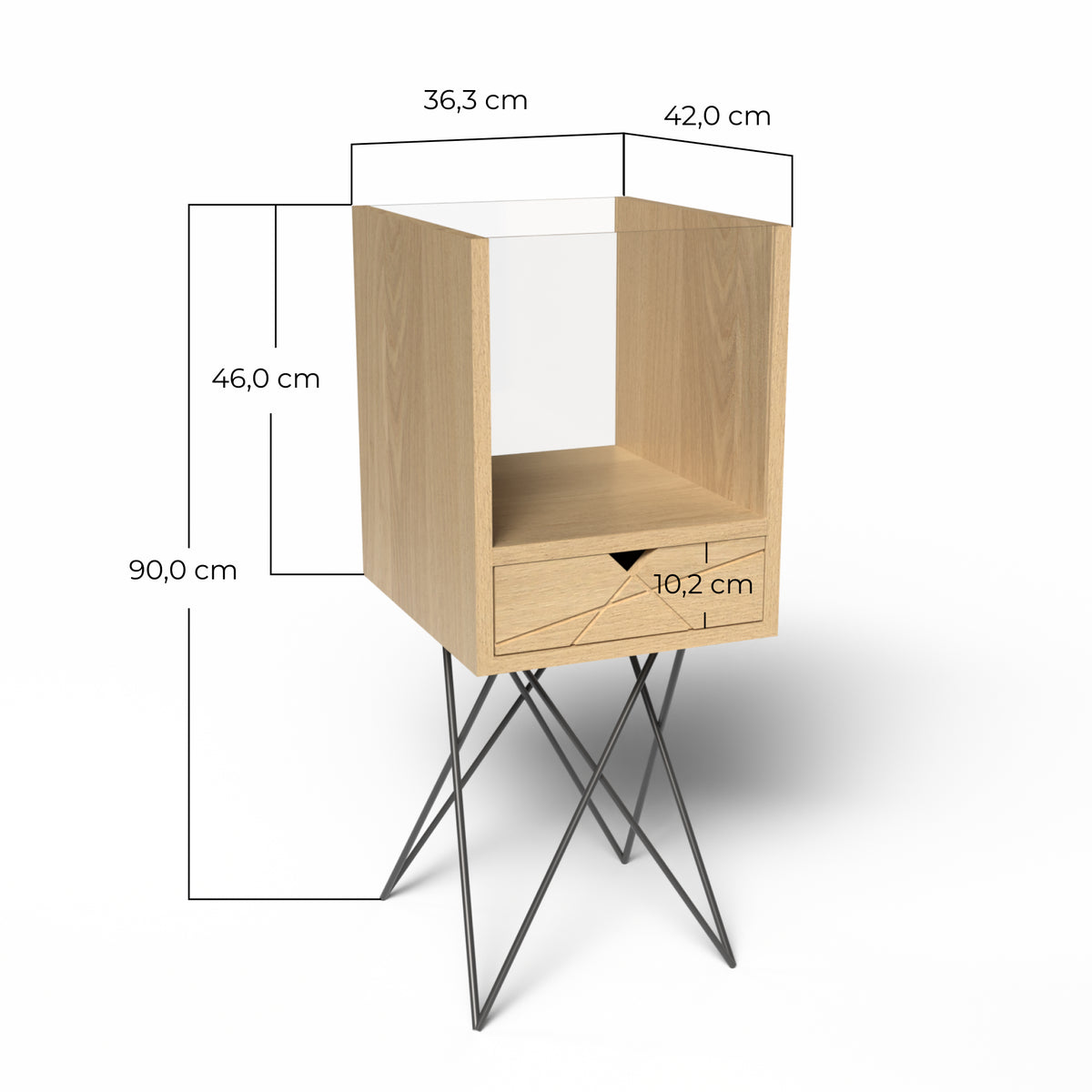 dimensions bacs disquaire avec tiroirs.