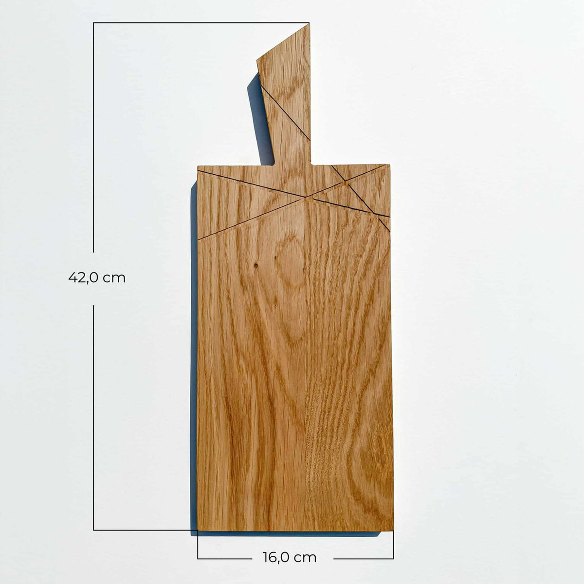 dimension planche avec manche en chêne massif fabrication française