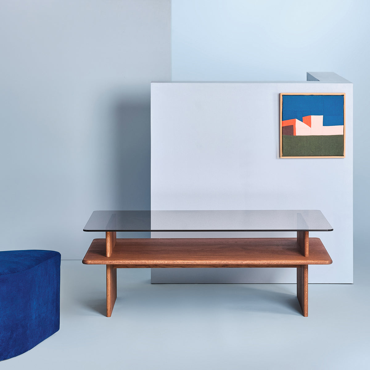 Table basse vintage années 50 – chêne massif huilé naturel, création KOPO