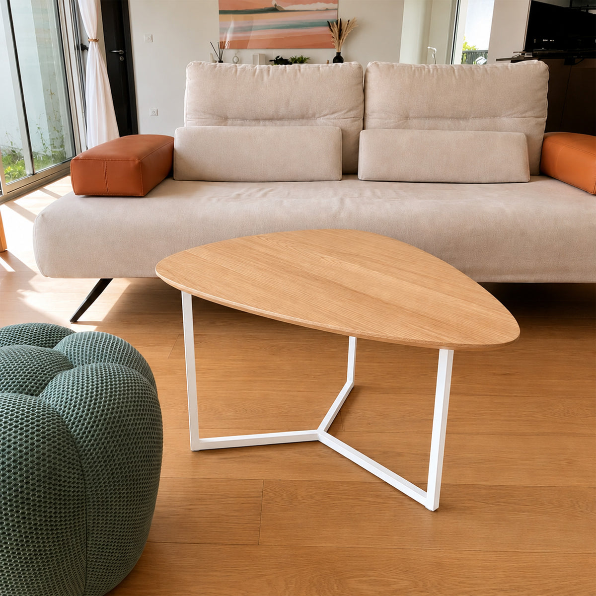 La Table basse Galet – Blancs RAL9010