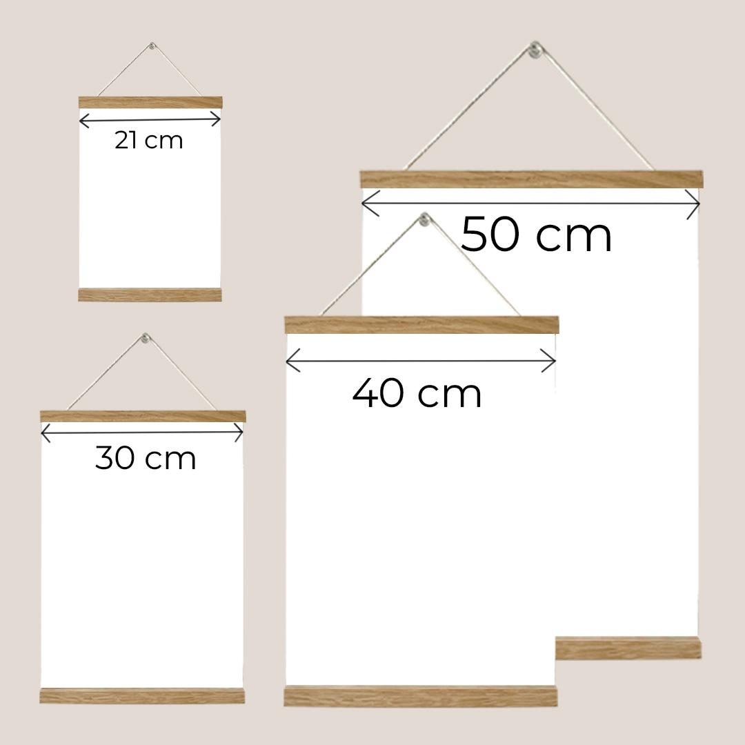 différentes dimensions disponible pour  porte-affiche aimenté
