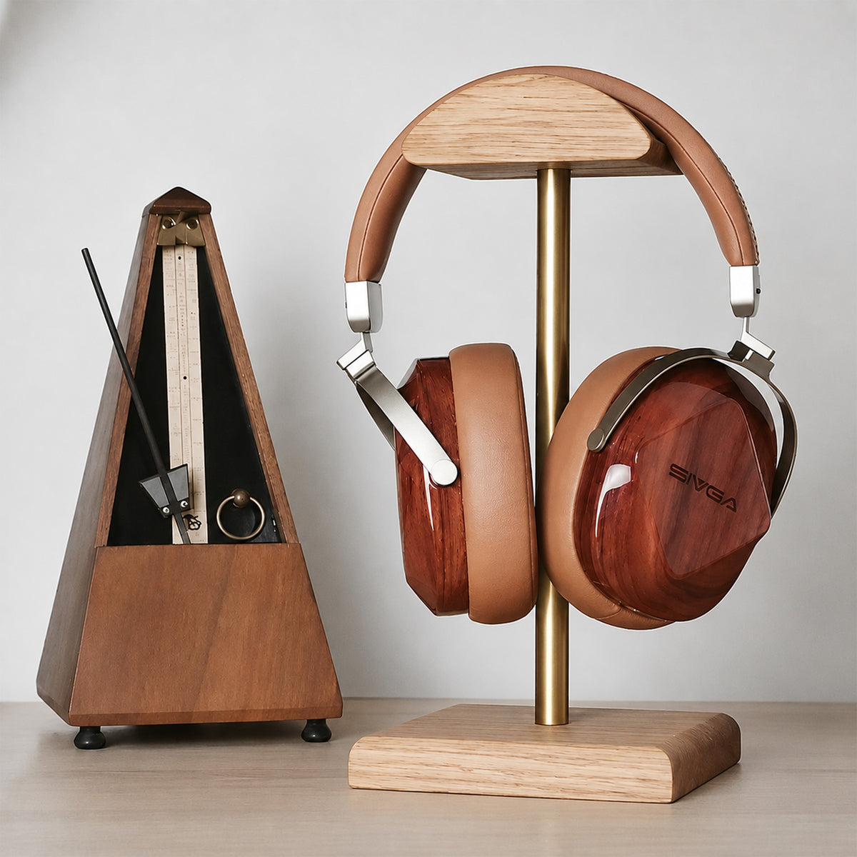 Porte Casque Audio Large – “Le Classique” – Doré