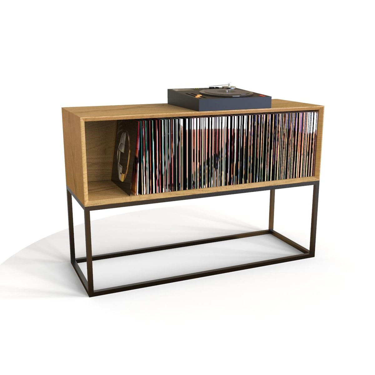 console pour vinyle 33T sur fond blanc