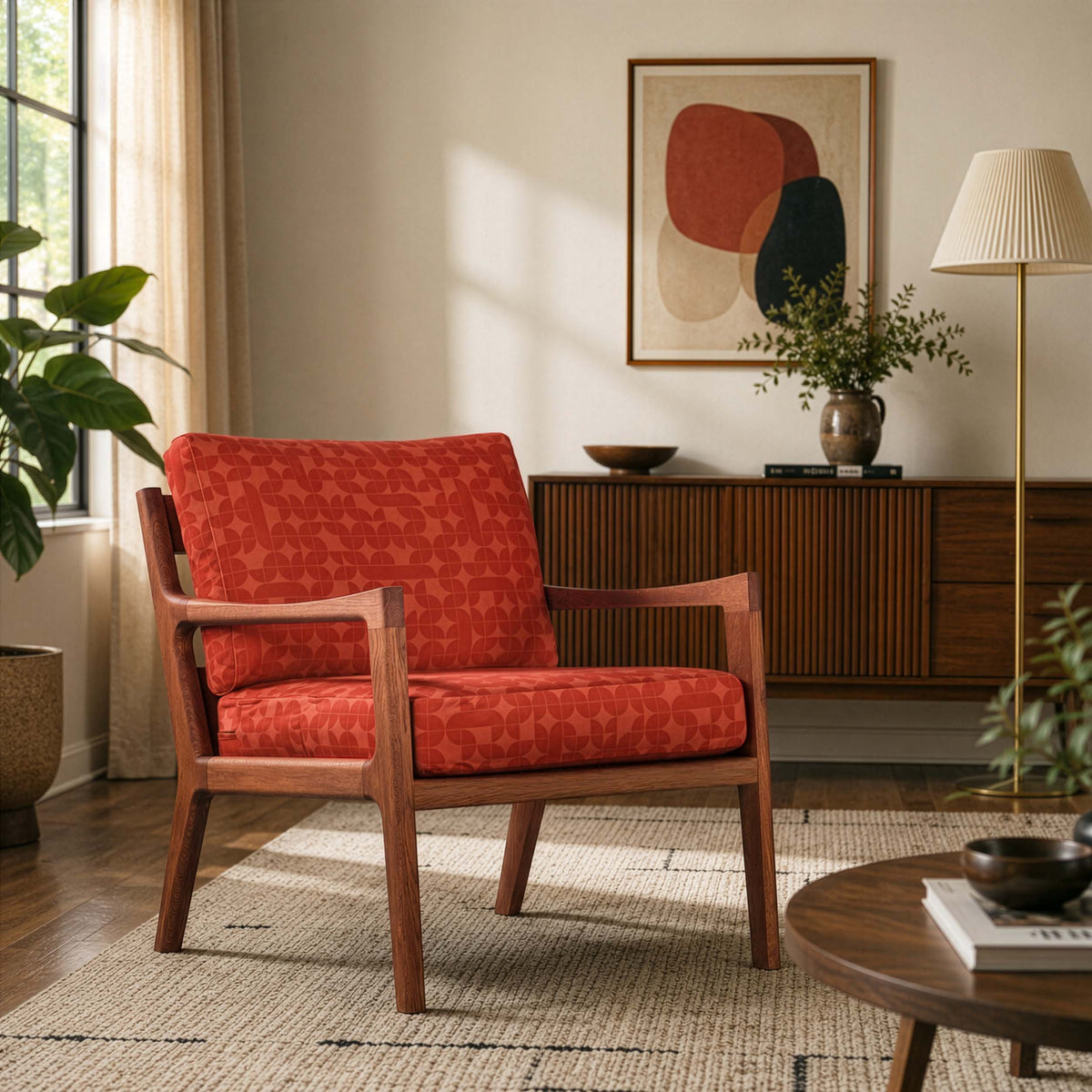 Fauteuil style vintage bordeaux – édition.58