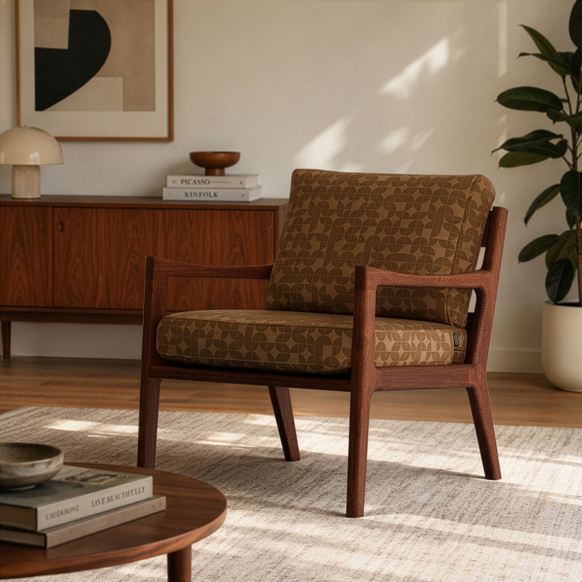 Fauteuil style années 50 vert sauge – édition.58