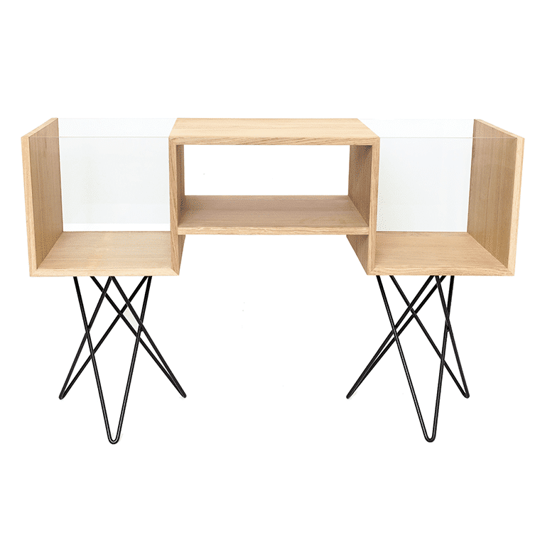 meuble 200 vinyles sur fond blanc