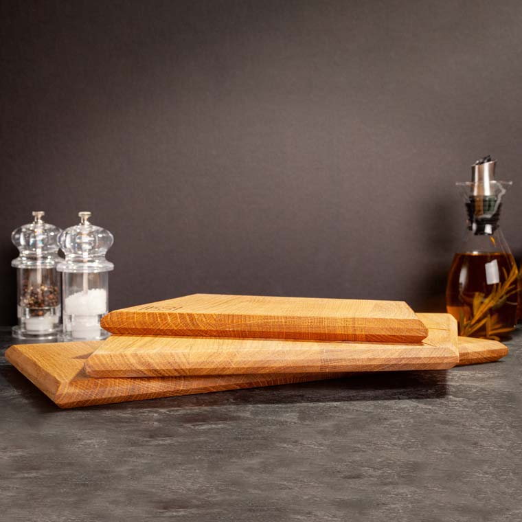 Lot de 3 planches en chêne massif haut de gamme