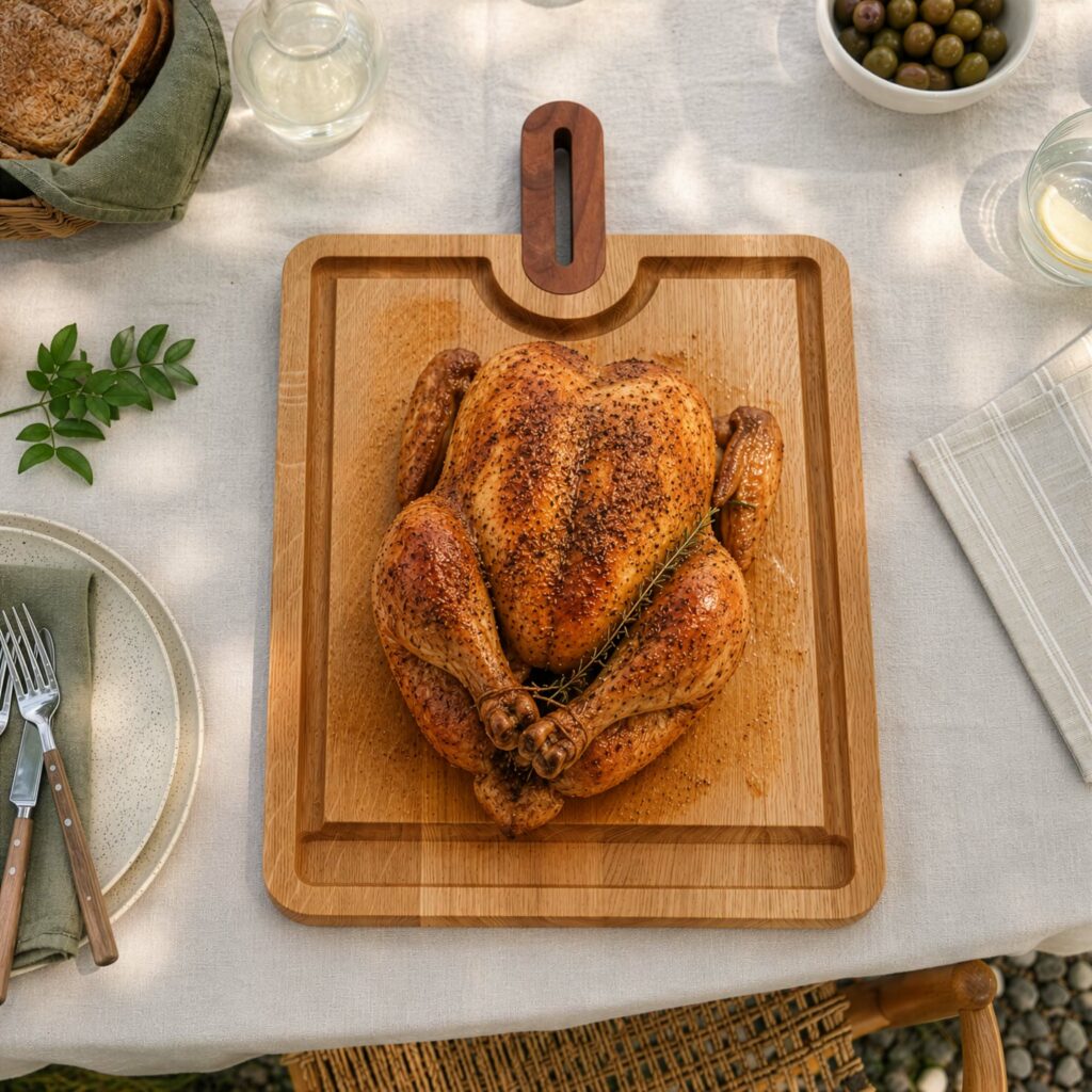Planche à poulet avec rigole – édition.58