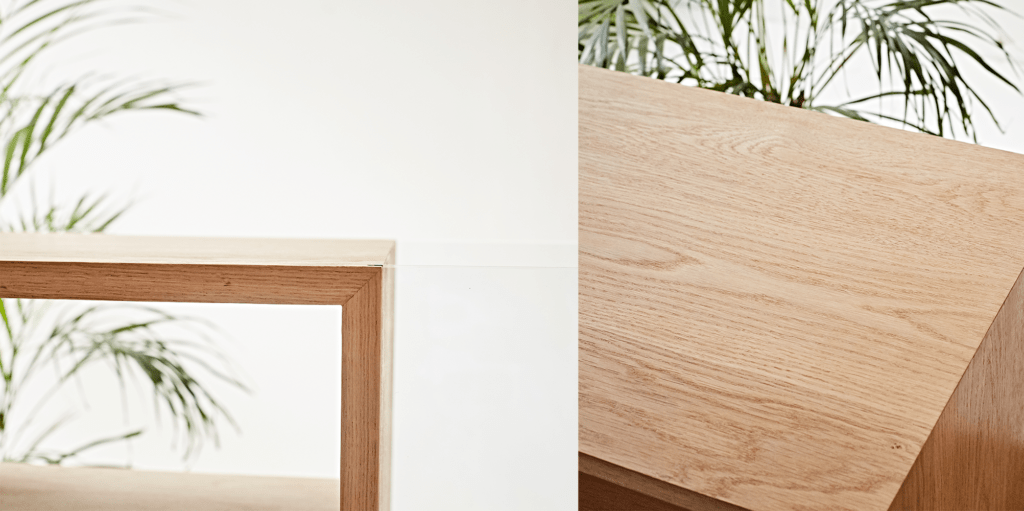 Support rangement vinyle en chêne massif – L'atelier du meuble